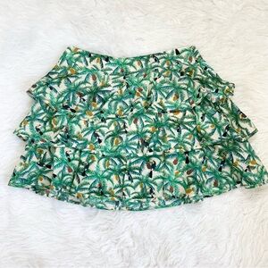 FARM RIO Tropical Print Layered Mini Skirt